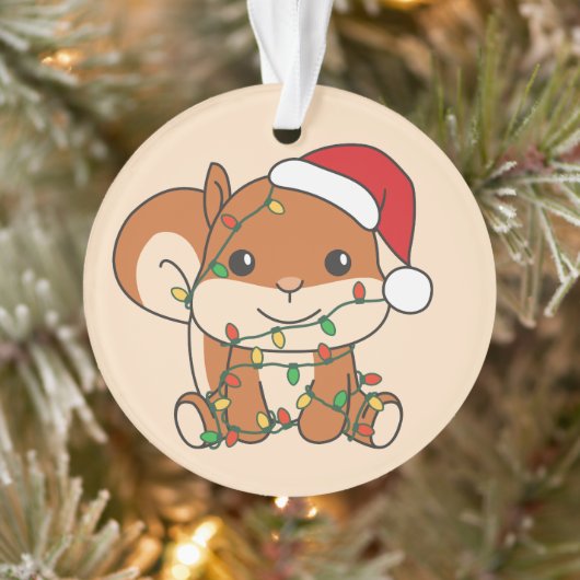 リスのクリスマス冬の動物のホリデーリス オーナメント (ツリー)