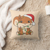 リスのクリスマス冬の動物のホリデーリス クッション (ブランケット)