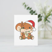 リスのクリスマス冬の動物のホリデーリス シーズンカード (スタンド正面)
