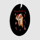リスのクリスマス冬の動物 オーナメント (正面)