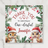 リスのクリスマス1st誕生日の冬のオーダーランド フェイバータグ (正面)