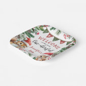 リスのクリスマス1st誕生日の冬のオーダーランド ペーパープレート (傾斜あり)