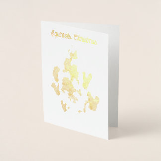 リスのクリスマス 箔カード