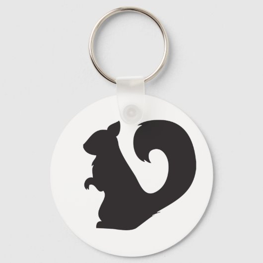 リスのクリッターウッドランドシルエットグラフィック キーホルダー (正面)