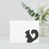 リスのクリッターウッドランドシルエットグラフィック ポストカード (スタンド正面)