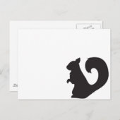 リスのクリッターウッドランドシルエットグラフィック ポストカード (正面/裏面)