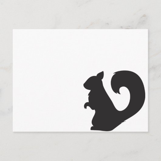 リスのクリッターウッドランドシルエットグラフィック ポストカード (正面)