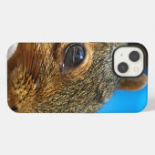 リスのクローズアップ食べ iPhoneケース (裏面横)