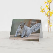 リスのグリーティングカード カード (黄色い花)