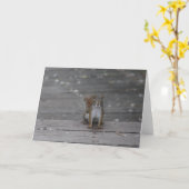 リスのグリーティングカード カード (黄色い花)