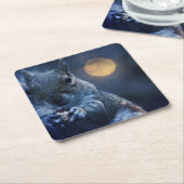 リスのコースター スクエアペーパーコースター (アングル)