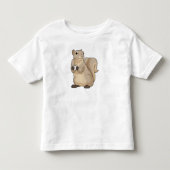 リスのコーヒーカップ トドラーTシャツ (正面)