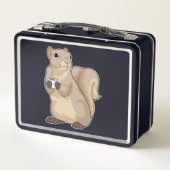 リスのコーヒーカップ メタルランチボックス (裏面)