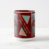 リスのコーヒーマグを擦り切る ツートーンマグカップ (中央)