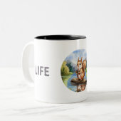 リスのコーヒーマグ ツートーンマグカップ (正面左)