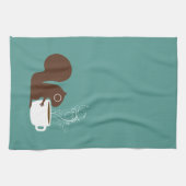 リスのコーヒー恋人 キッチンタオル (横)