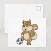 リスのサッカープレーヤー サッカー ポストカード (正面/裏面)