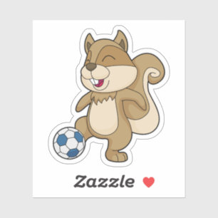 リスのサッカー選手サッカー シール