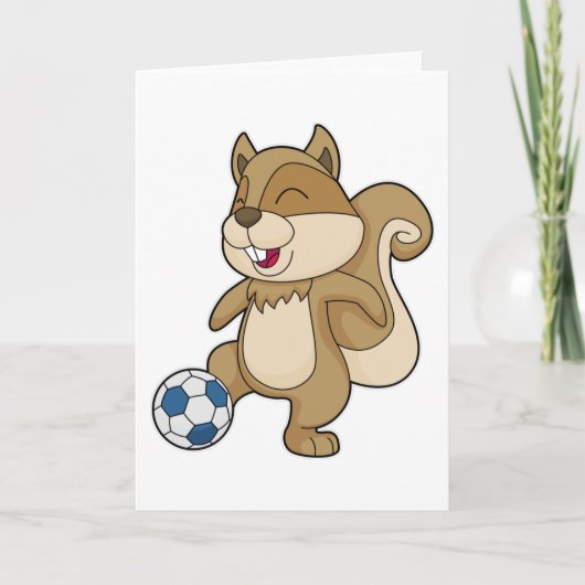 リスのサッカー選手 サッカー カード (正面)