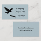 リスのシルエットの赤い尾 名刺 (正面/裏面)