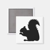 リスのシルエット マグネット (正面/裏面)