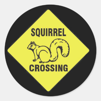 リスのステッカーを蹴った ラウンドシール