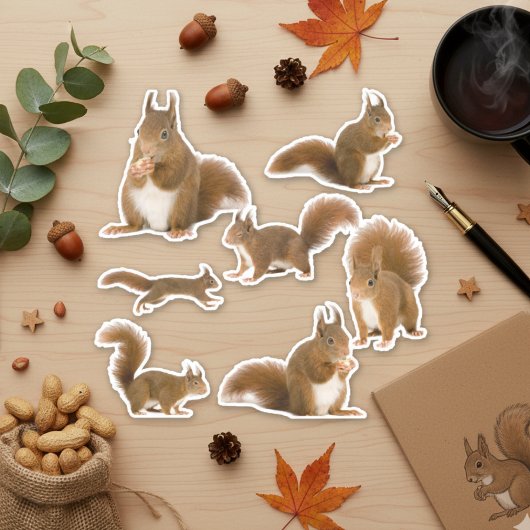 リスのステッカーパック シール
