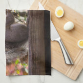 リスのチョウ時間 キッチンタオル (四つ折り)