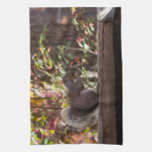 リスのチョウ時間 キッチンタオル (縦)