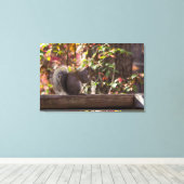 リスのチョウ時間 キャンバスプリント (インサイチュ (ウッドフロア))