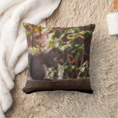 リスのチョウ時間 クッション (ブランケット)