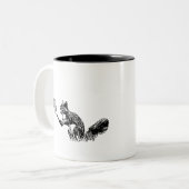 リスのテニス ツートーンマグカップ (正面左)