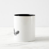 リスのテニス ツートーンマグカップ (中央)