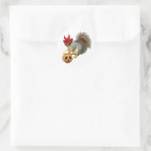 リスのトリックまたは治療 ラウンドシール (バッグ)