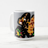 リスのドットアート コーヒーマグカップ (正面左)