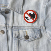 リスのハイウェーの印が付いているがらくたを撃たないで下さい 缶バッジ (インサイチュ)