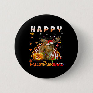 リスのハロウィーンとメリークリスマスハッピーハロ 缶バッジ