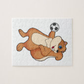 リスのハンドボール選手ハンドボール ジグソーパズル (横)