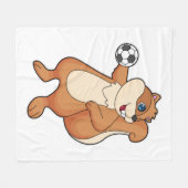 リスのハンドボール選手ハンドボール フリースブランケット (正面(横))