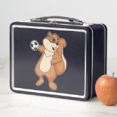 リスのハンドボール選手ハンドボール メタルランチボックス (インサイチュ)