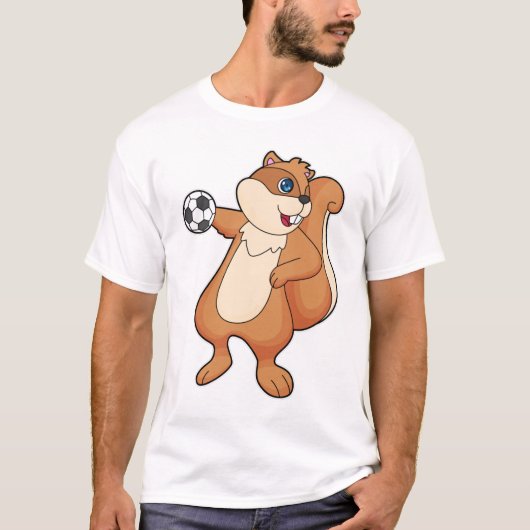 リスのハンドボール選手ハンドボール Tシャツ (正面)