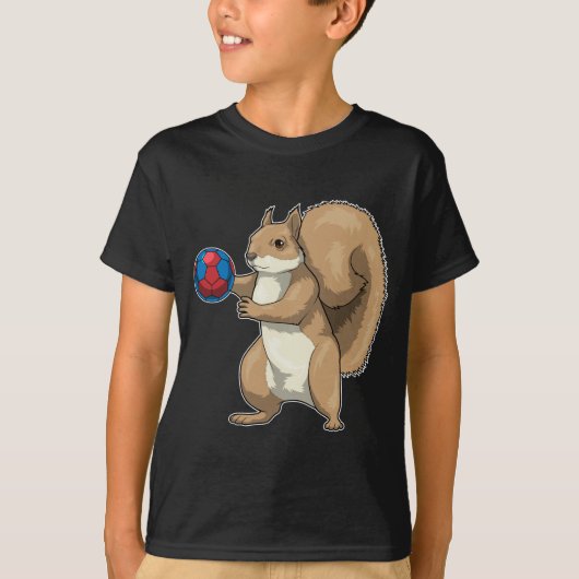 リスのハンドボール選手ハンドボール Tシャツ (正面)