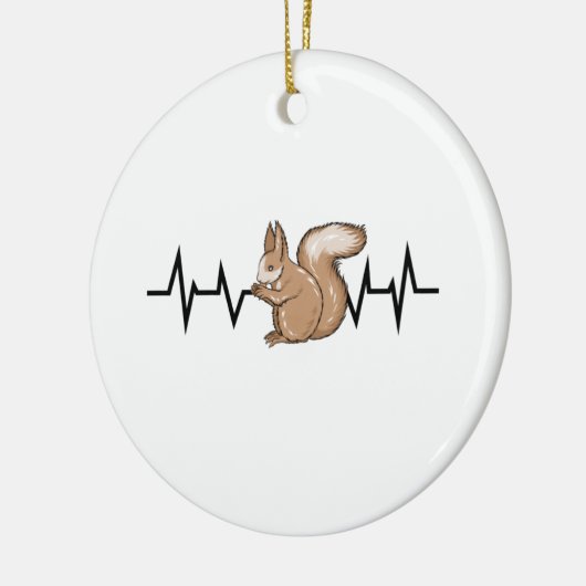 リスのハートビートリス愛好家 セラミックオーナメント (左)