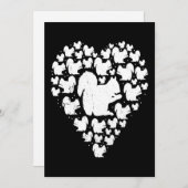 リスのバレンタインデーへのギフト彼女の愛ハート シーズンカード (正面/裏面)