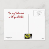 リスのバレンタインデーカード シーズンポストカード (裏面)