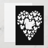 リスのバレンタインデーギフト 彼氏 彼女へ 愛 ハート シーズンカード (正面/裏面)