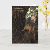 リスのバースデー・カード カード (黄色い花)