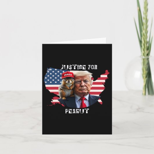 リスのピーナッツにトランプの投票4 カード (正面)