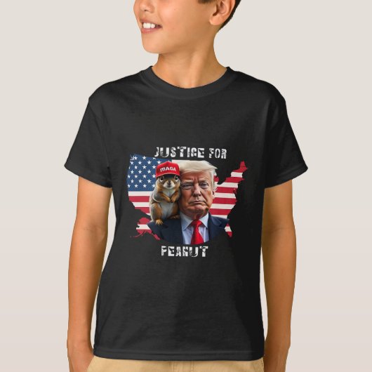 リスのピーナッツにトランプの投票4 Tシャツ (正面)