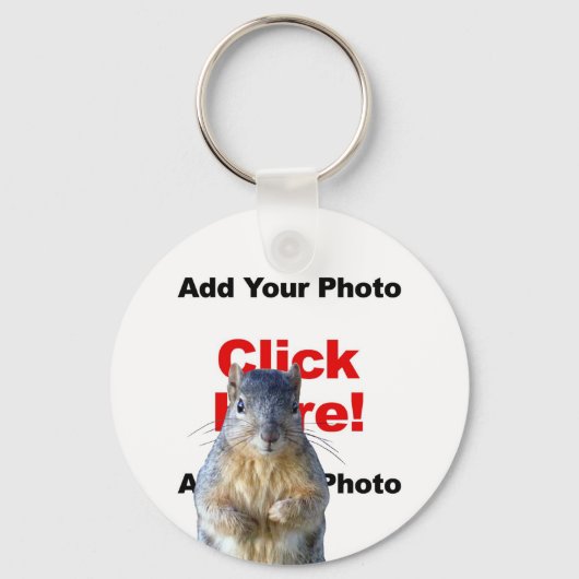 リスのフォトキカスタムーチェーンの追加 キーホルダー (正面)